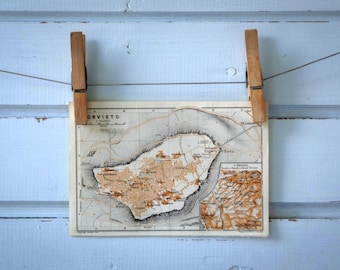 1931 Vintage Map of Orvieto
