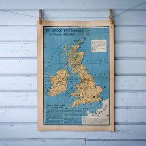 Mapa vintage del Reino Unido e Irlanda de 1941