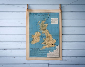 1941 Vintage United Kingdom & Ireland Map