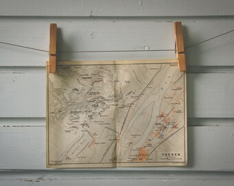 1913 Vintage Thebes Map
