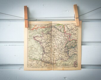 1931 Vintage Map of France