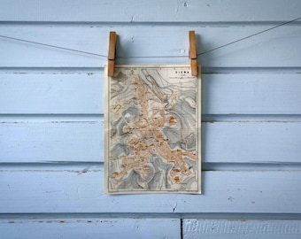 1931 Vintage Map of Siena