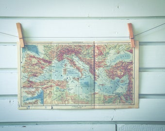 1951 Vintage Mediterranean Map