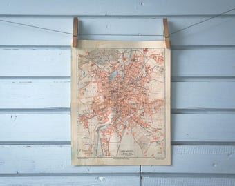 1907 Vintage Chemnitz Map