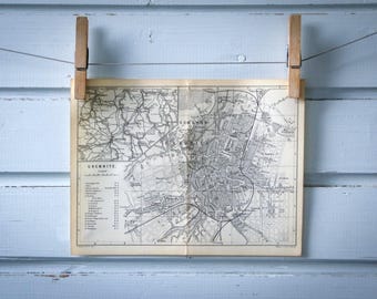 1886 Vintage Chemnitz Map