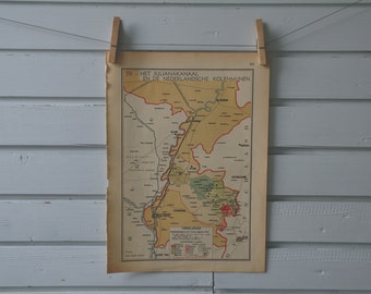 1941 Vintage Juliana Canal Map