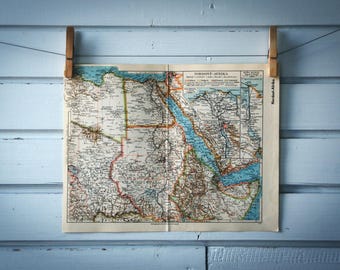 1936 Vintage Northeast Africa Map