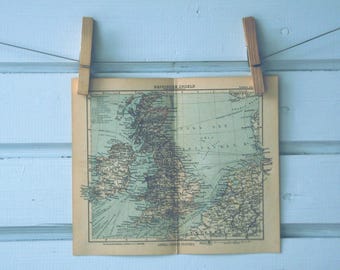1896 Vintage United Kingdom Map