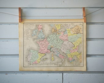 1880 Vintage Map of Europe