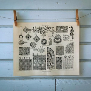 1907 Vintage Blacksmithing Lithograph Illustration