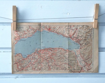 1920 Vintage Lake Geneva Map