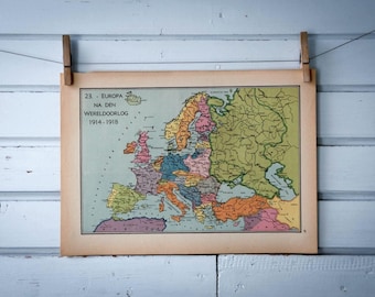 1941 Vintage Map of Europe after WW1