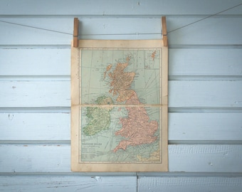 1923 Vintage United Kingdom & Ireland Map