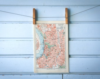 1925 Vintage Dusseldorf Map