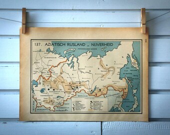 1941 Vintage Map of Russia