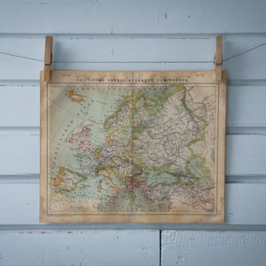 Vintage kaart van Europa uit 1887