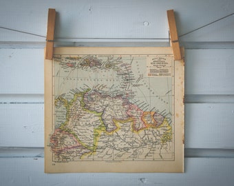 1929 Vintage Map of Northern Part of South America