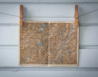 1876 Vintage Brenta & Nonsberg Map