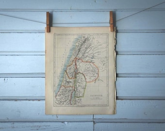 1892 Vintage Map of Israel