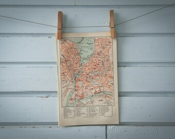 1907 Vintage Geneva Map