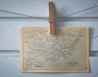 1910s Vintage Rio de Janeiro & Surroundings Map