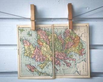 1910s Vintage Map of Scotland