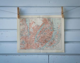 1907 Vintage Copenhagen Map