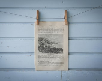 1897 Vintage La Guaira Lithograph Illustration