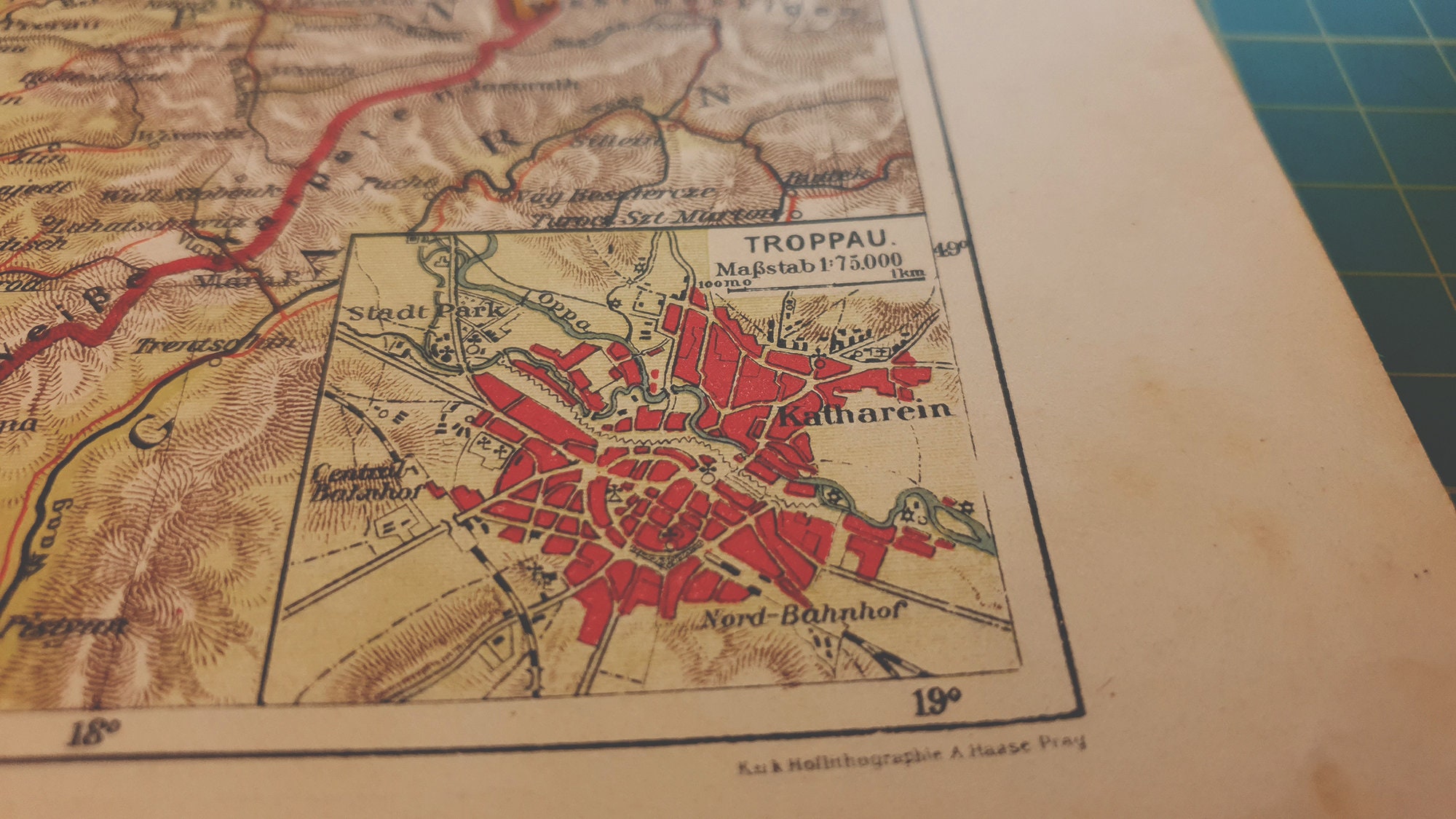 1910s Vintage Map of Moravia