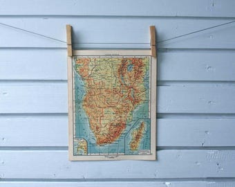 1956 Vintage South Africa Map