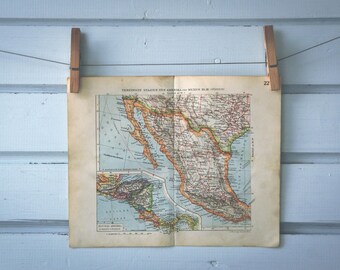 1932 Vintage Mexico Map