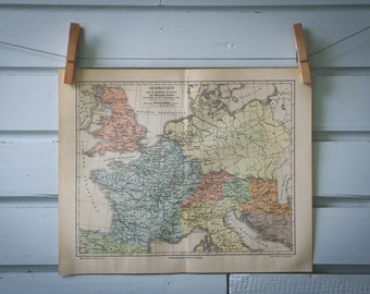 1907 Vintage Map of Roman Empire Northern Provinces