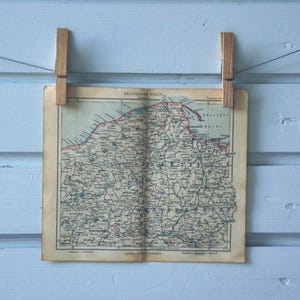 1941 Vintage North Poland Map