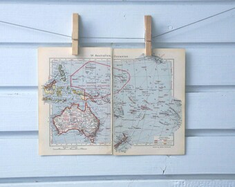 1933 Vintage Oceania Map