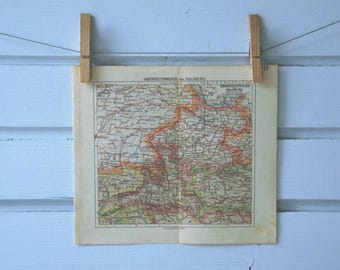 1932 Vintage Upper Austria Map