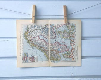 1933 Vintage Scandinavia Map