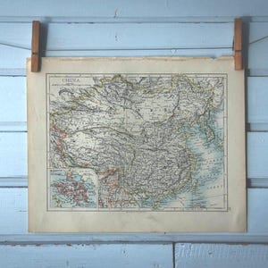 1892 Vintage Map of China