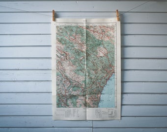 1957 Vintage Opatija Riviera & East Istria Map