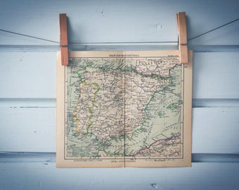1931 Vintage Map of Spain