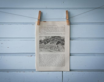 1897 Vintage Washout Lithograph Illustration