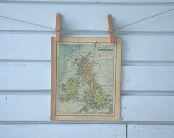 1896 Vintage United Kingdom & Ireland Map