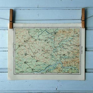 Carte vintage du district du Banat méridional de 1971