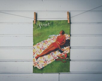 1930 Vintage Summertime Illustration