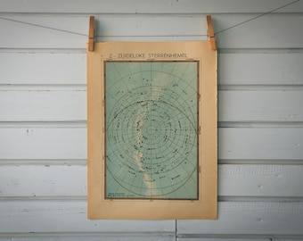 1941 Vintage Southern Sky Map