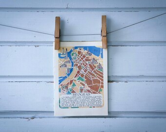 1955 Vintage Map of Belgrade