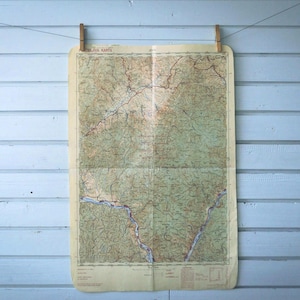 1949 Vintage Southwest Romania Map