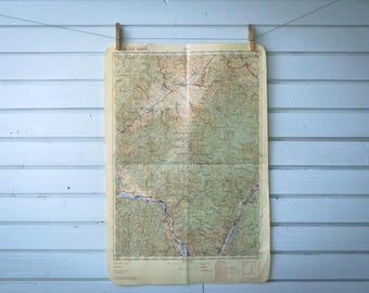 1949 Vintage Southwest Romania Map