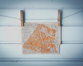 1930s Vintage Observatoire Arrondissement Map