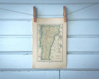 1923 Vintage Map of Vermont