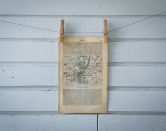1887 Vintage Magdeburg Map
